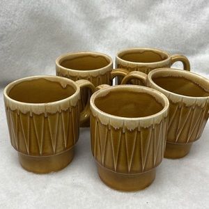 Vintage Japan 5 coffee cups 3-12 inches tall
